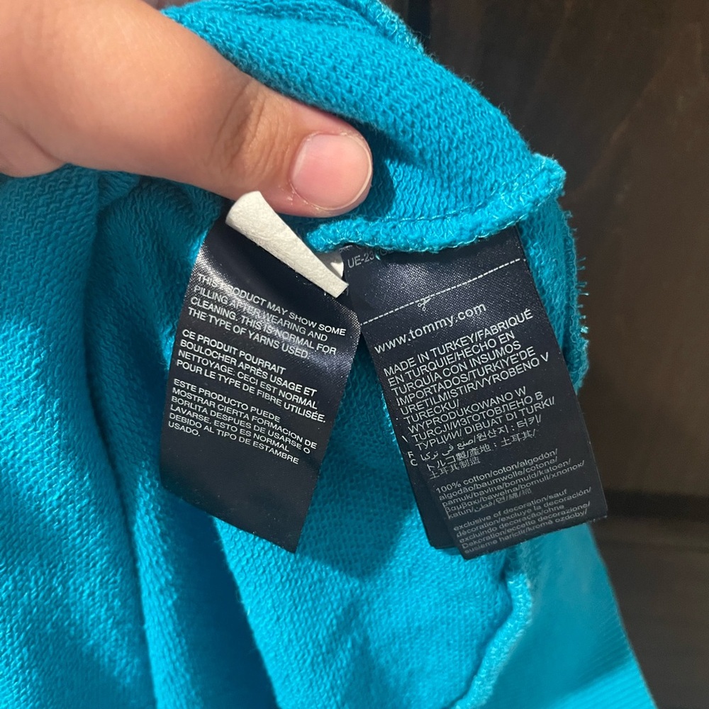 Tommy Hilfiger Blue Graphic Unisex Hoodie - Picture 8 of 8